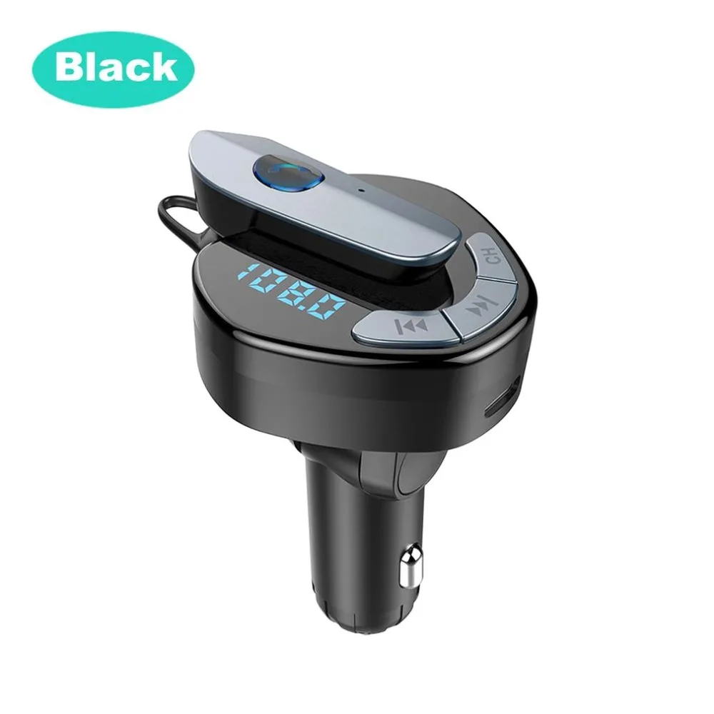Беспроводная 5,0 версия с USB 3.1A выход автомобиля MP3 вызов музыкальный плейер в машине многофункциональное автомобильное зарядное устройство музыкальный плеер