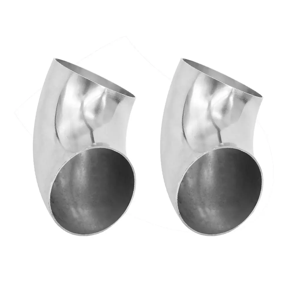 2pcs Stainless Steel 90Â° Degree Bend 63mm Elbow Exhaust Pipe Replace Part Auto parts handrail elbow 63x1.2cm | Автомобили и