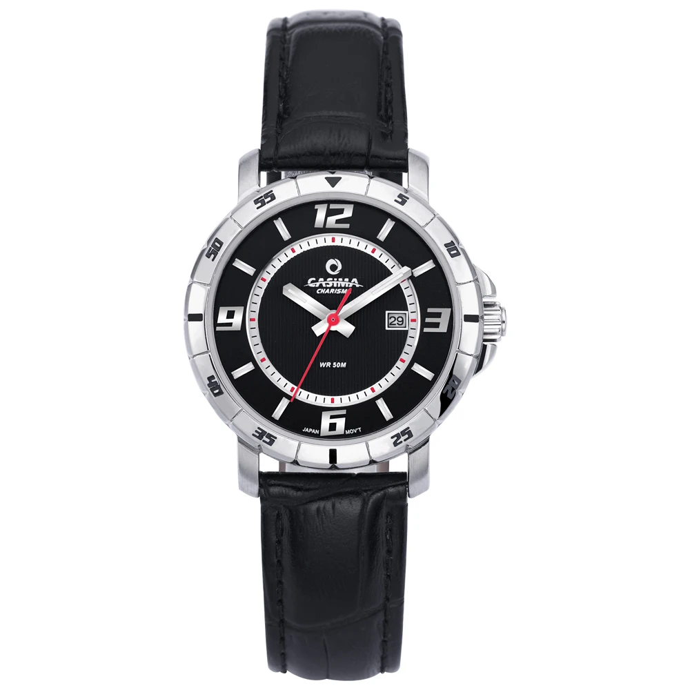 CASIMA модные простые женские кварцевые часы для женские часы с календарем водонепроницаемые 50 м кожаный ремешок для часов CASIMA#5102