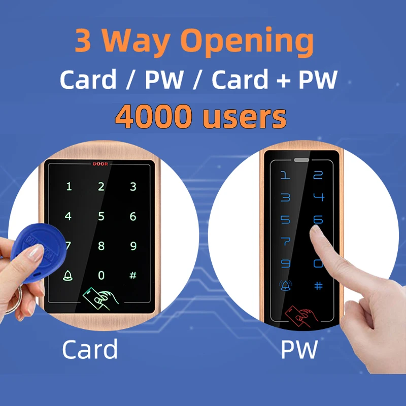 Водонепроницаемый сенсорный металлический RFID контроль доступа электронный