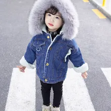 Ковбойская хлопковая куртка для девочек плотное пальто детская джинсовая куртка