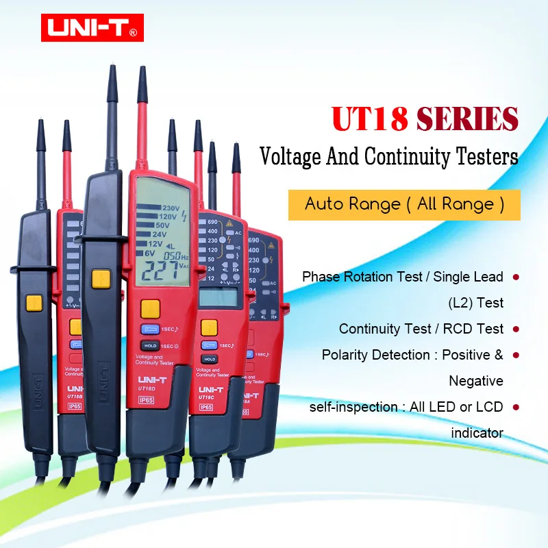UNI T UT18A UT18B UT18C UT18D Автоматический диапазон Вольтметр цифровой вольтметр тестер