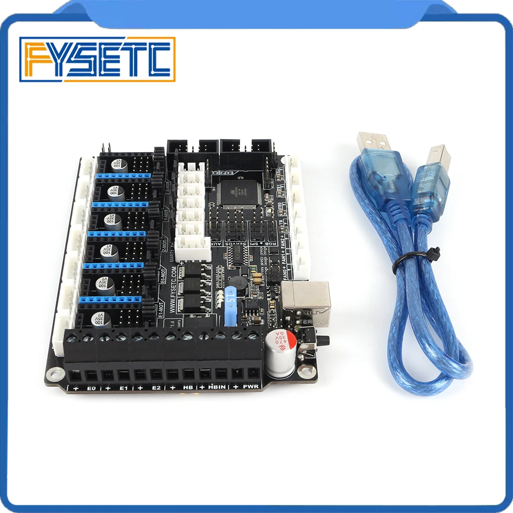 FYSETC F6 V1.4 плата все-в-одном до 6 моторных драйверов для TMC2208 UART Летающий с разъемом XH/MX VS SKR V1.3 S6 для Ender 3
