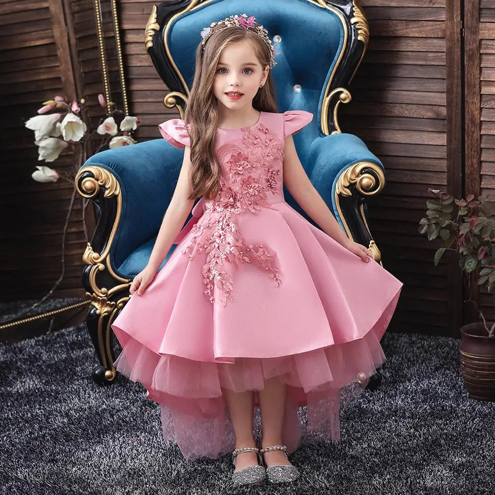 Toddler Girl Gown Dress For Birthday Big Bow Tutu Princess Dresses ...