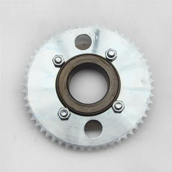 

For 25H Chains Electric Scooter 55T Silver Steel Rear Driven Sprocket Rear Chain Drive Plate & Clutch Bearing Freewheel