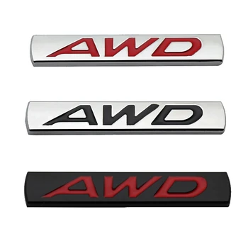 

3D Metal AWD Letter Logo for BMW Volvo Skoda SEAT Jaguar Cadillac Car Tail Rear Emblem Trunk Sticker Accessories