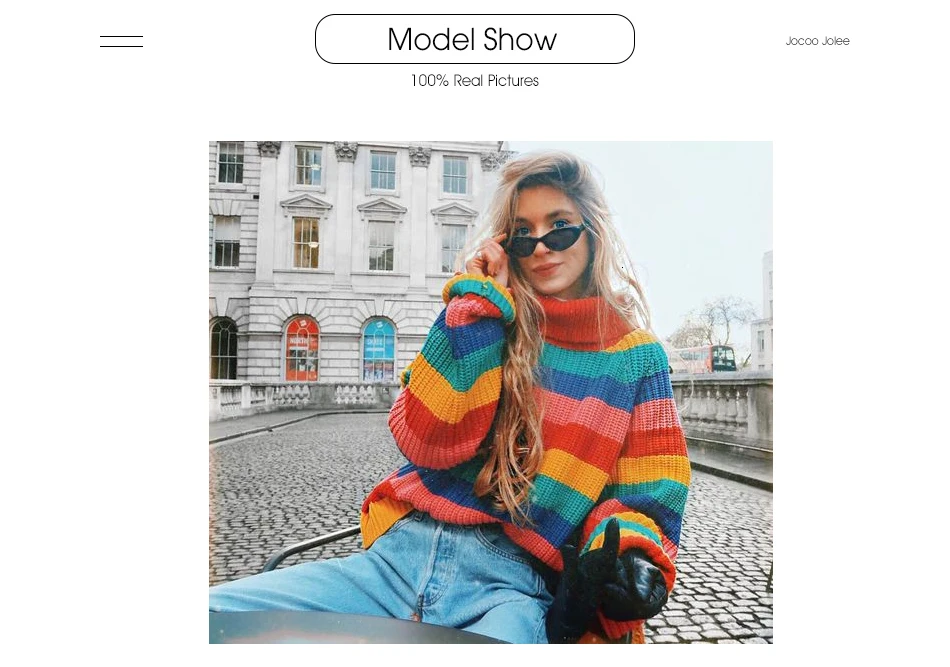 Женские радужные свитеры с высоким воротом и длинным рукавом, Цветной полосатый вязаный свитер, Повседневный пуловер, женские топы большого размера, джемперы