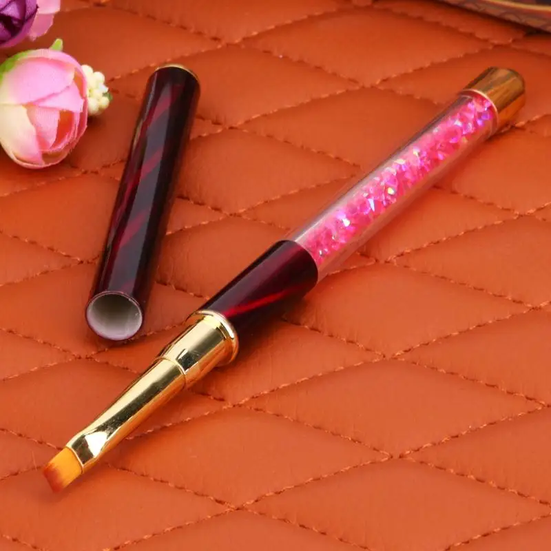 NailArtCrystalGelBrushesPenRhinestoneHandleManicurePolishPaintingDrawingLinerBrushDustTipsDesignBrushTools