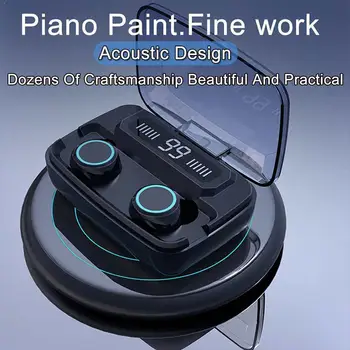 

Lutiore 5.0 LCD Headset TWS 8D Surround Bass Wireless Headphones LED Earphones Touch Digital Mini Stereo Display with Earbu K7N3