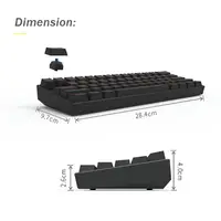 61 אן Pro 2 Bluetooth מקלדת 4.0 מסוג C RGB 61 מקשים מכניים Gaming Keyboard שרי החלף Gateron החלף Kailh Switch (5)