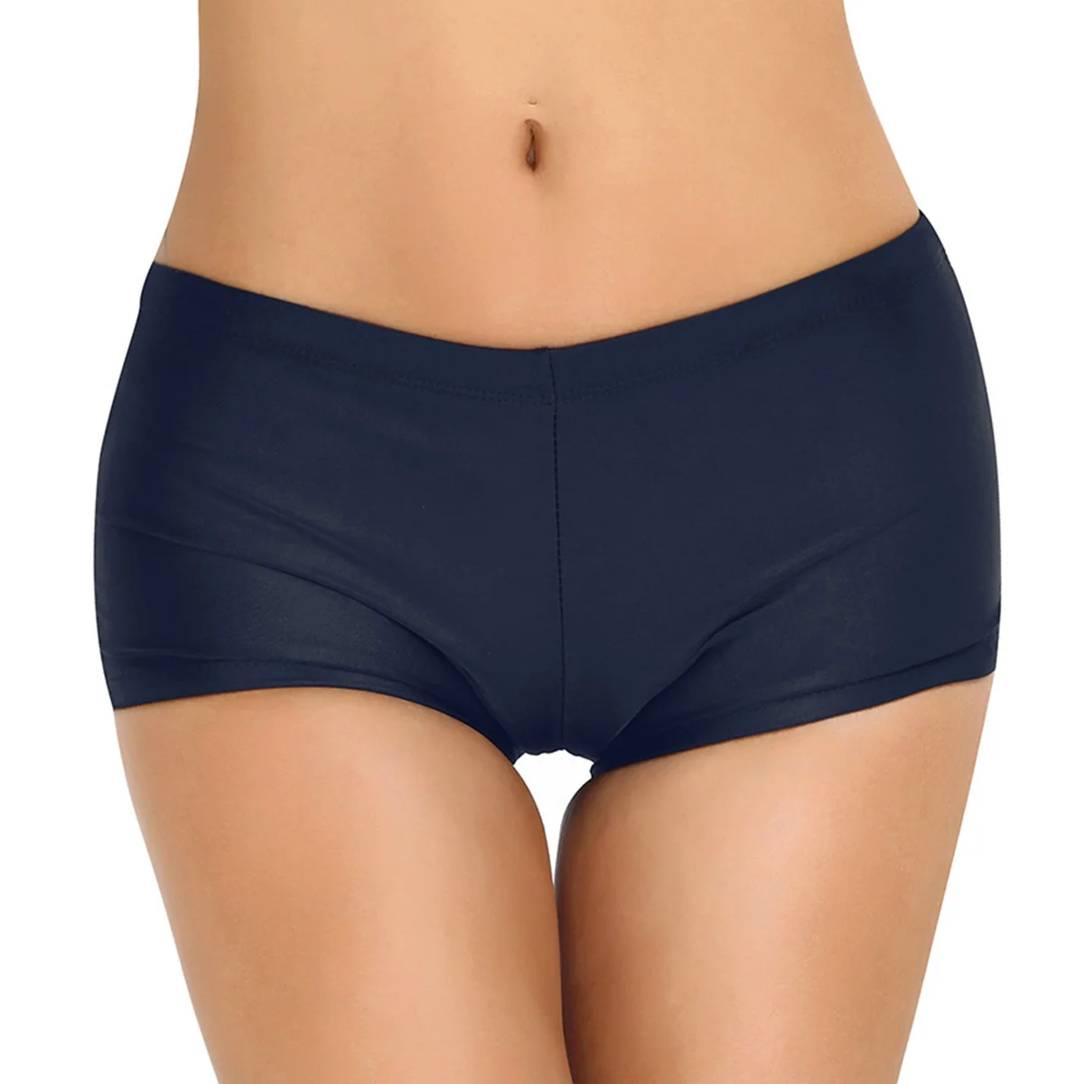 Navy Blue Iiniim женские шорты для мальчиков летняя пляжная одежда облегающие Плавки бикини воздухопроницаемые пляжные шорты купальник - Цвет: Navy Blue
