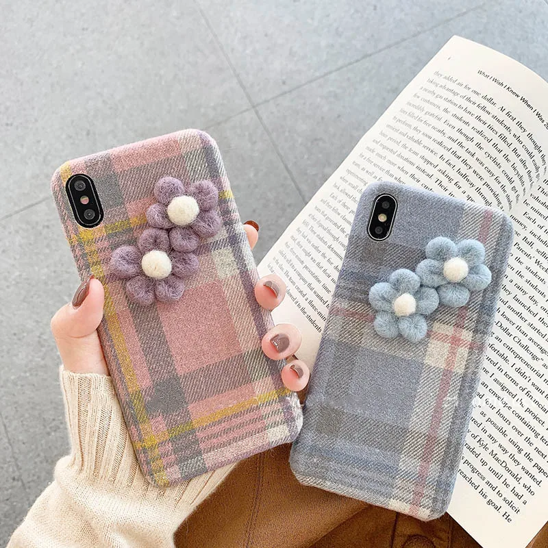 GlamPhoneCase плед Цветы Чехол для телефона iPhone11Pro/Max X XS Max XR Мягкий силиконовый чехол для iPhone11 7 8 6 6s Plus чехол
