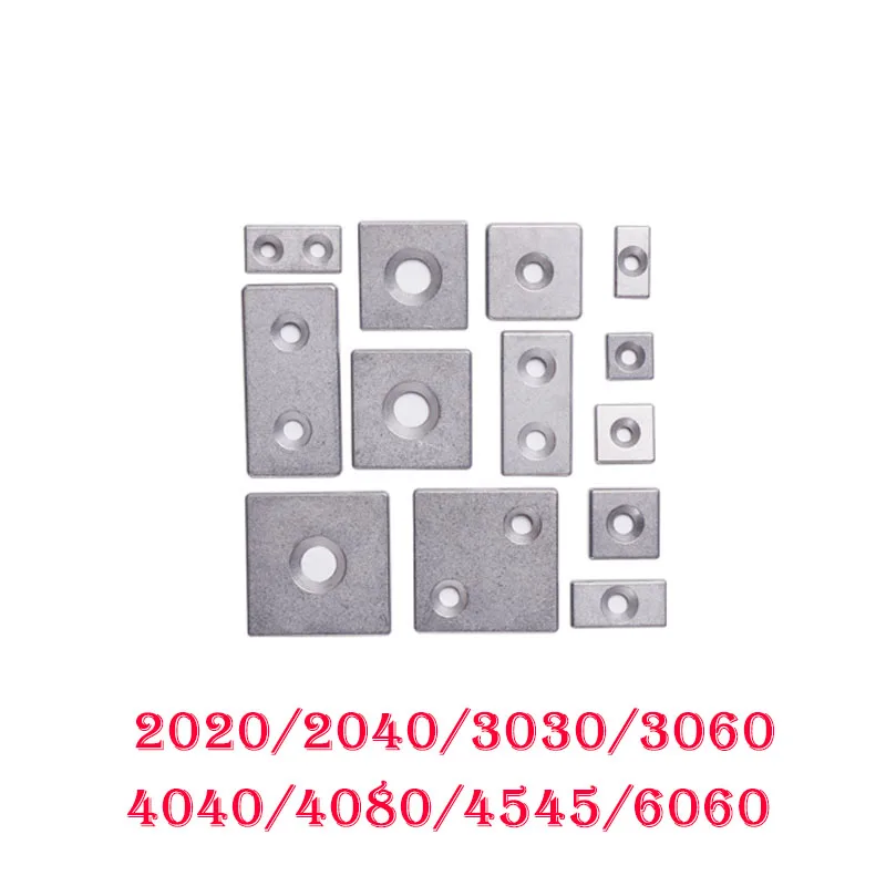 5 Pezzi 2020 2040 3030 4040 Piastra Di Copertura Del Cappuccio Terminale In Alluminio Con Fori Singoli Raccordi Per Profili Standard Stampante 3D Cnc 