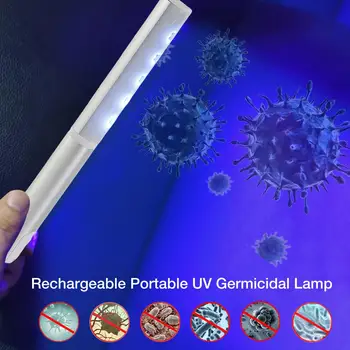 

IN Stock UV Sterilizer Light Germicidal Lamp Handheld UVC Disinfectant Light For School Office Home With Charging Cable
