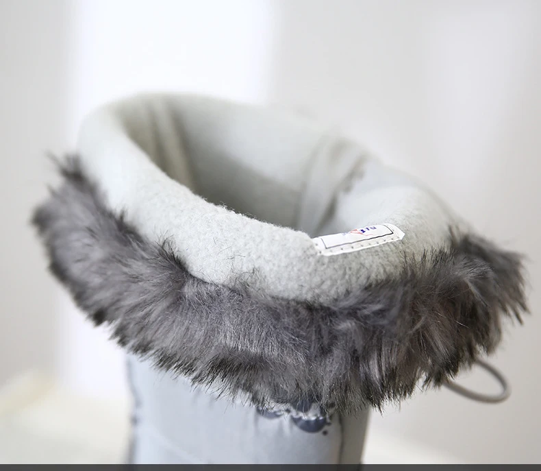 Dollplus/ зимние ботинки для девушки, детские резиновые противоскользящие зимние ботинки для девочек, большие дети, водонепроницаемая теплая зимняя обувь, Botas