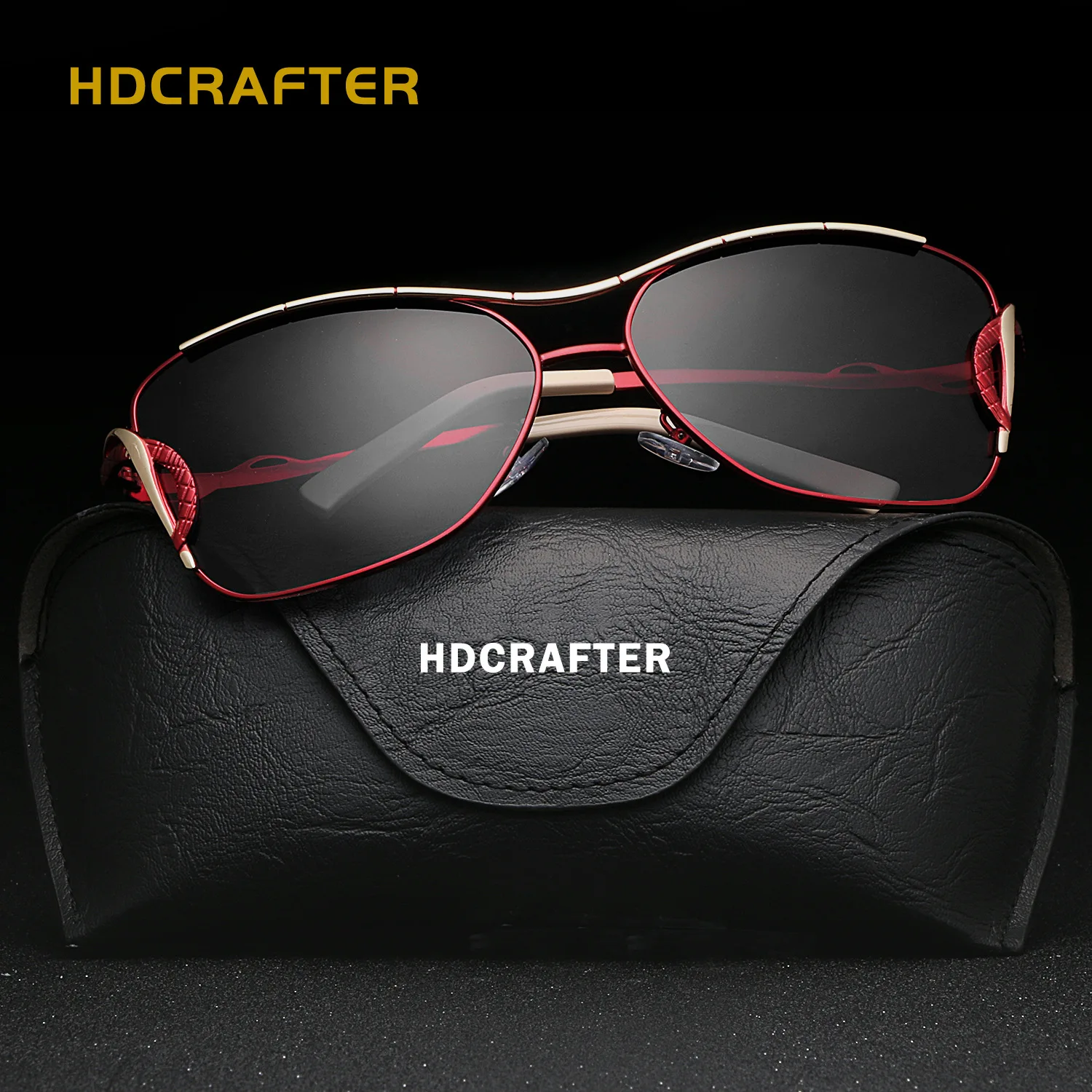Женские солнцезащитные очки с кошачьим глазом HDCRAFTER поляризационные кошачий
