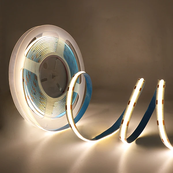 thumbnail image 1 of Tira de LED COB de 5 V, 12 V y 24 V de alta densidad RA90, 320 LED, luz lineal, cálida, natural, blanca fría, roja, azul hielo, amarilla y rosa, 1 of 5