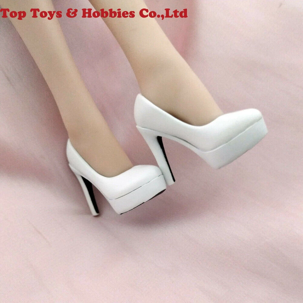 

New 1/6 Scale OL White High Heeled Shoes for 12" Female Model Figure Action Figure Accessory