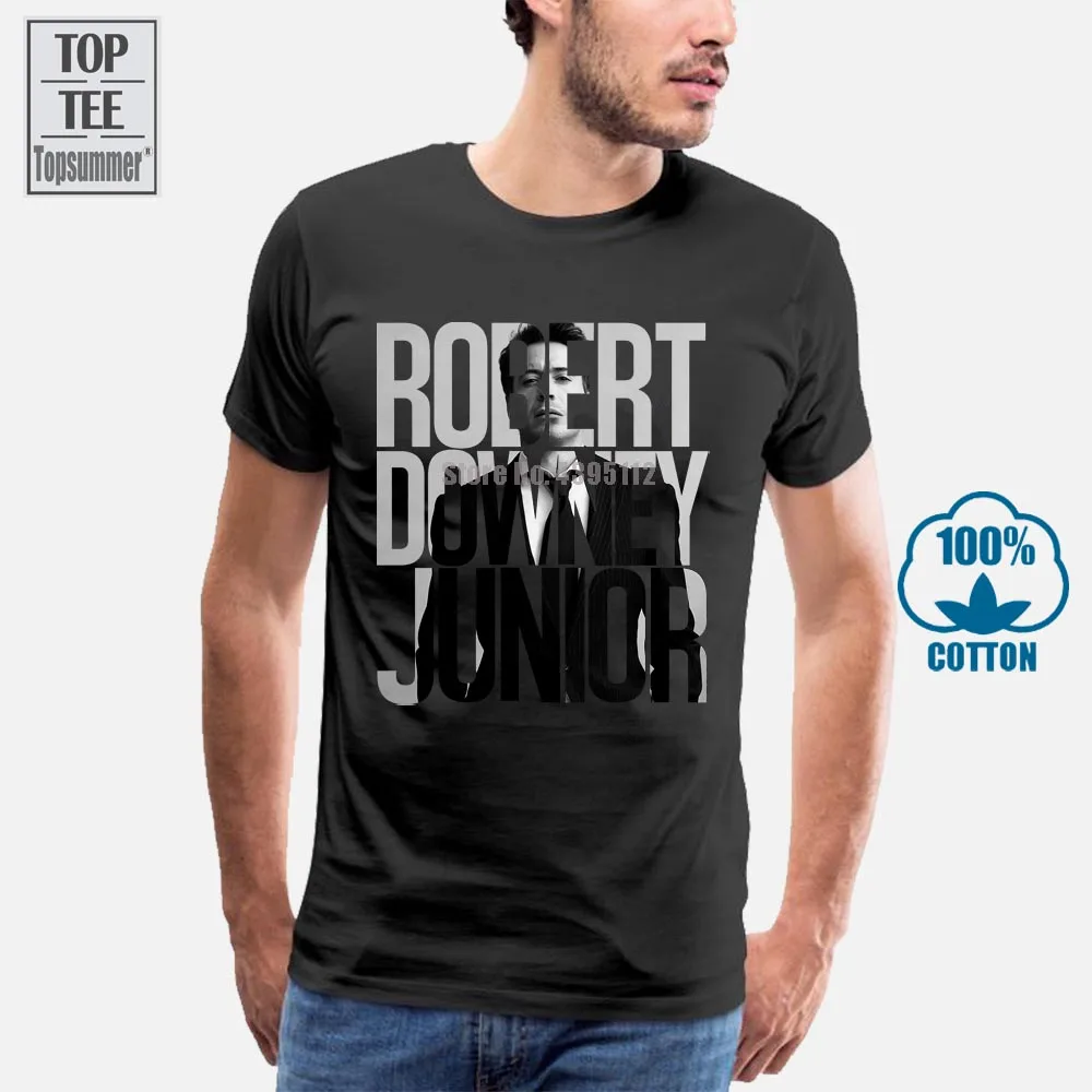 Robert Downey Jr T Shirt Junior Print 6Xl Tee Short Sleeve Fun Streetwear 100 Cotton Mens Tshirt |