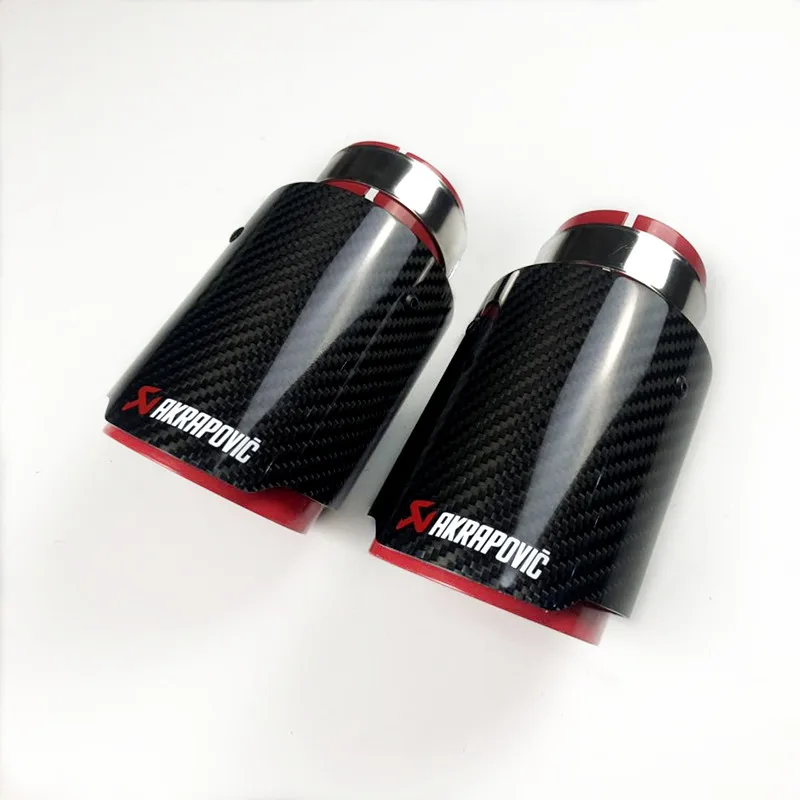 1 шт. Akrapovic глушитель Концевая труба выхлопная труба глушитель из углеродного волокна красная нержавеющая сталь для универсальных углеродных наконечников