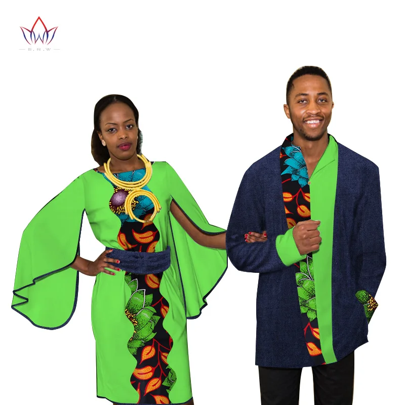 

Dashiki Couples Clothes African Dresses for Women and Men Shirt African Clothes for Lovers Traditional African Clothing WYQ100