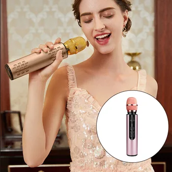 

Karaoke Microphone Stereo Sound Wireless Bluetooth 4.2 KTV Condenser Handheld Audio Mic