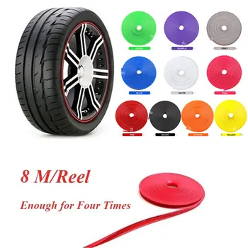 

Vehemo Rubber 10Colors Auto Wheel Rims Protector Wheel Rims Protector Strip Car Wheel Rims Protector Moulding Trim Car-Styling
