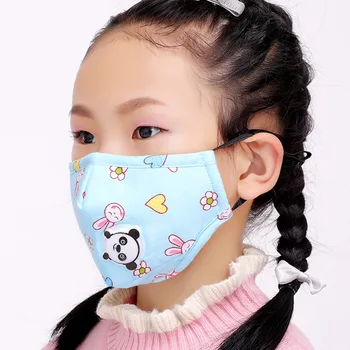 

3Pcs Reusable Earloop Face Mask Children's Cartoon Printed Mouth Mask PM2.5 Washable Anti-Dust Breathable Mouth Respirator