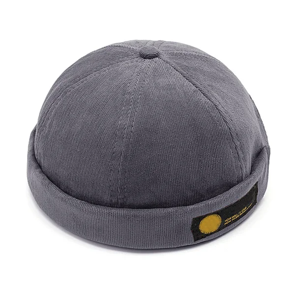 Винтажная шапка Docker, Осенние вязаные шапки, зимние шапки для мужчин, короткая Кепка с черепом, опрессовка, Модная вязаная шапка для мужчин и женщин - Цвет: gray
