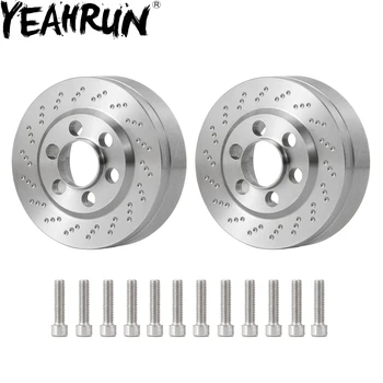 

YEAHRUN 1/2/4pcs Stainless Steel Hub Counterweight 2.2inch for TRX-4 SCX10 1/10 RC Crawler Car Wheel Rims
