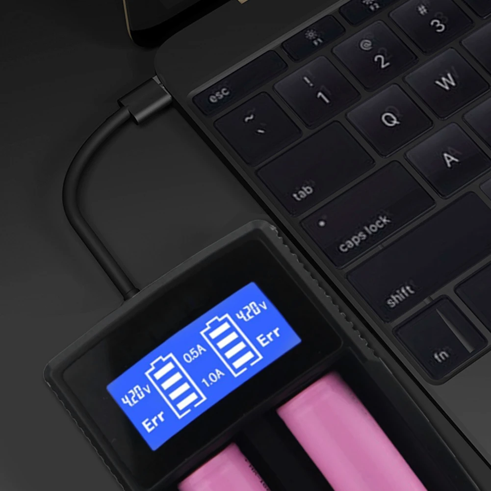 Сменный usb-порт, держатель, ЖК-дисплей, аксессуары, зарядное устройство, два слота, для офиса, путешествий, электронный, портативный, для 18650 26650