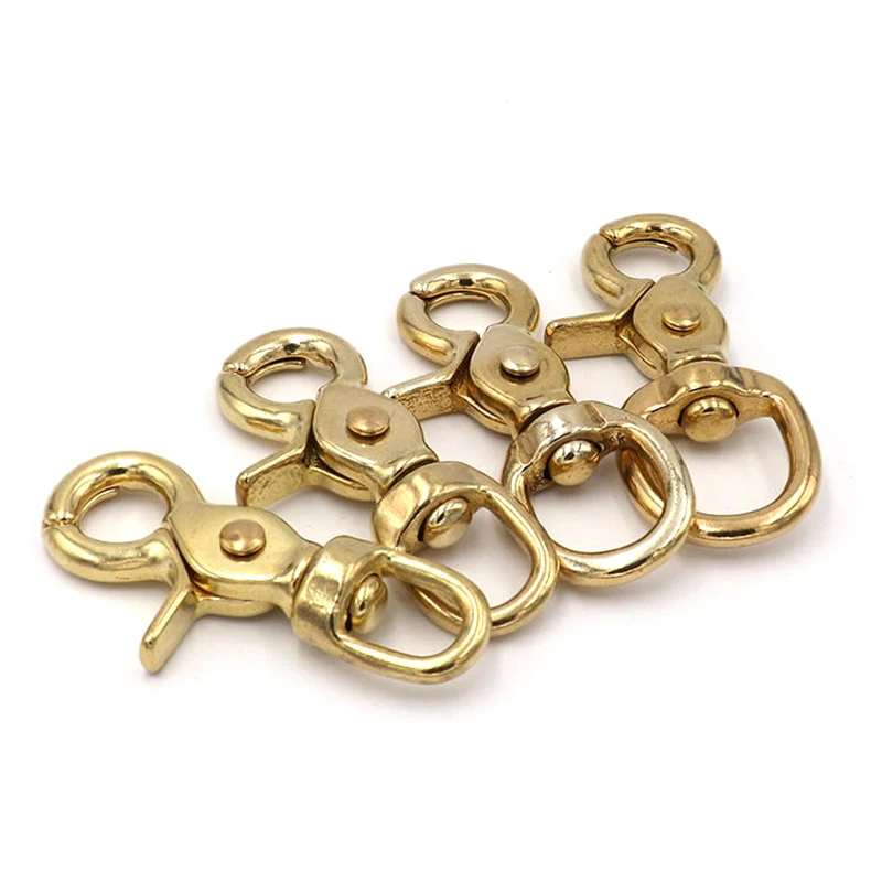 Brass gou dog Pet Hook Brass round-Bottomed Key Fob Luggage Leather Goods Hardware Accessories 015