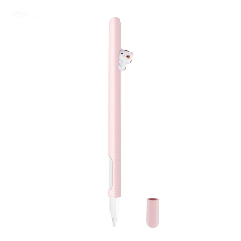 pink cat Цветной Мягкий силиконовый чехол для Apple Pencil, совместимый с iPad Tablet ручка-стилус, защитный чехол - Цвета: pink cat