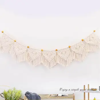 

Macrame Woven Fringed Tapestry Bohemian Home Wall Decoration Living Room Bedroom Headboard Wall Hanging