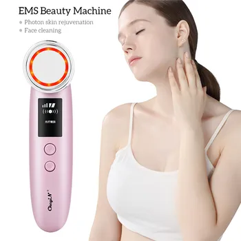 

EMS LED Light Facial Massager Warm Vibration Ion Face Neck Eye Care Beauty Machine Anti Aing Face Lifting Wrinkles Removal 48