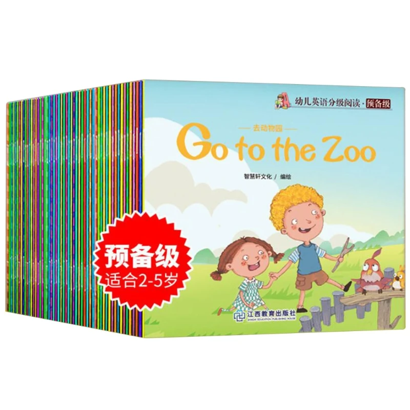 

60 Books/Set Picture Book Children Enlightenment Bedtime English story book Learn Words Tales Series Educational Reading Book