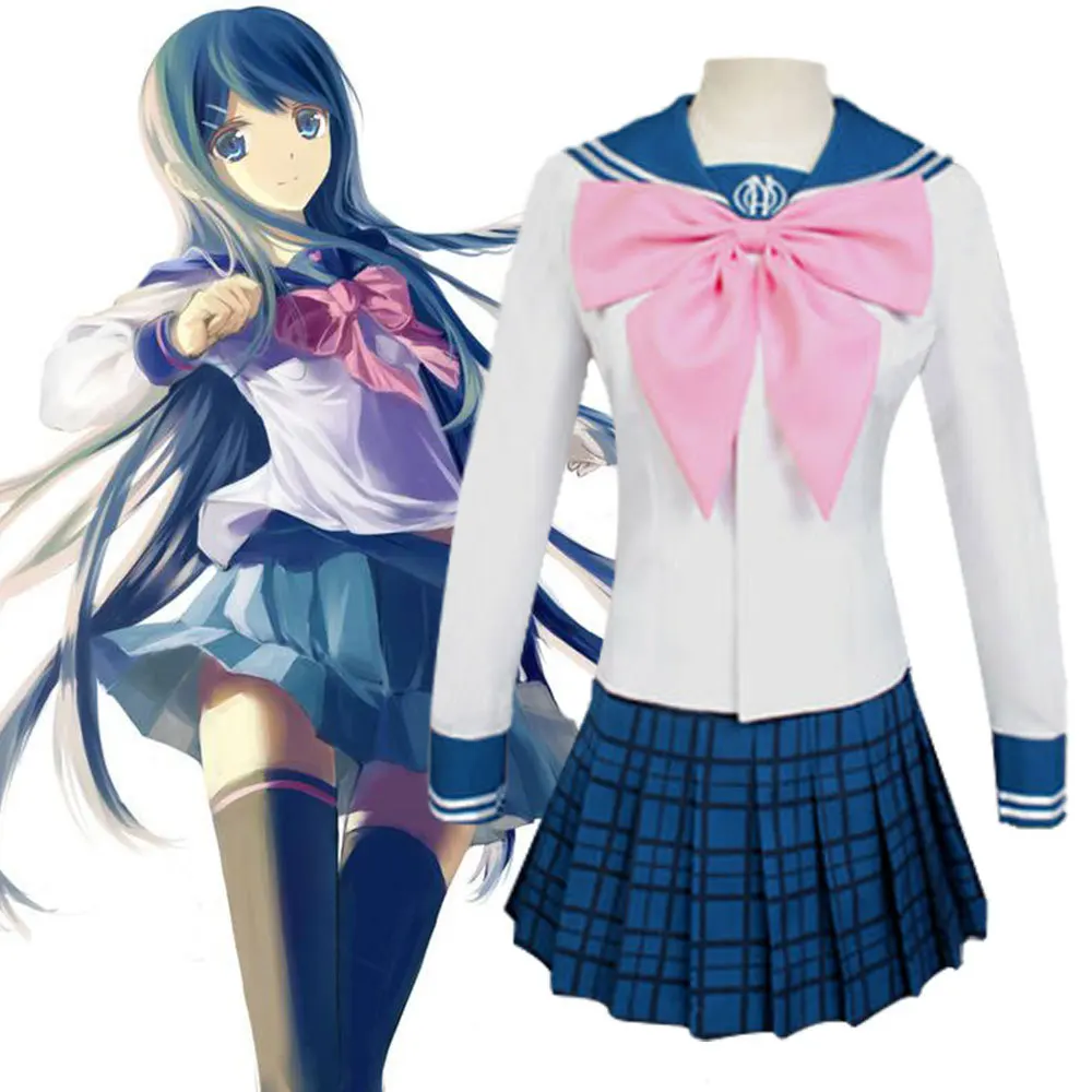 Аниме Dangan Ronpa Sayaka Maizono Danganronpa Косплей Костюм для взрослых женщин летнее платье