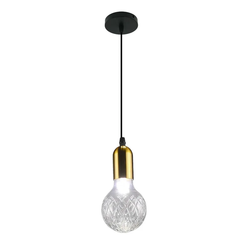 

Hanging Lamp Of Metallic Glass Led Lamp For Domestic Lighting Living Room Vintage Restaurant Bar Store Ac110 - 265 - No Blub