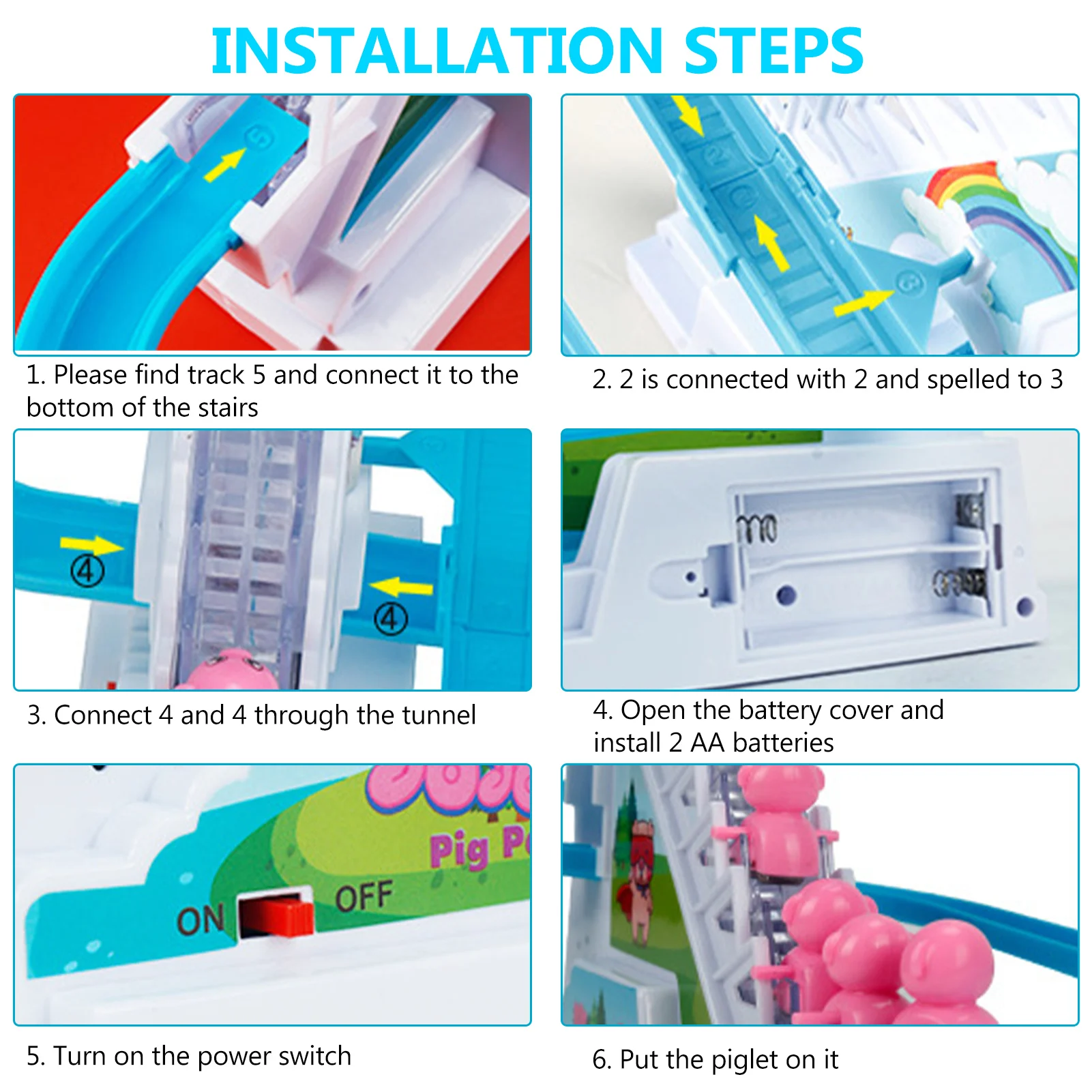 New Track Toy Climb Stairs Children Kids Classic Cartoon Ducks Roller Coaster Toy Set Electric Music Light Birthday Gift New Track Toy Climb Stairs Children Kids Classic Cartoon Ducks Roller Coaster Toy Set Electric Music Light Birthday Gift