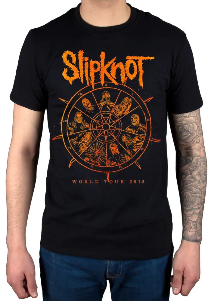Official Slipknot The Wheel T-shirt Iowa All Hope Is Gone Band Merch Harajuku Cool T shirt Homme | Мужская одежда