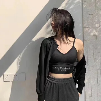 

Vs queen big U back bra traceless sling letter vest yoga sports bra wrap bra lady