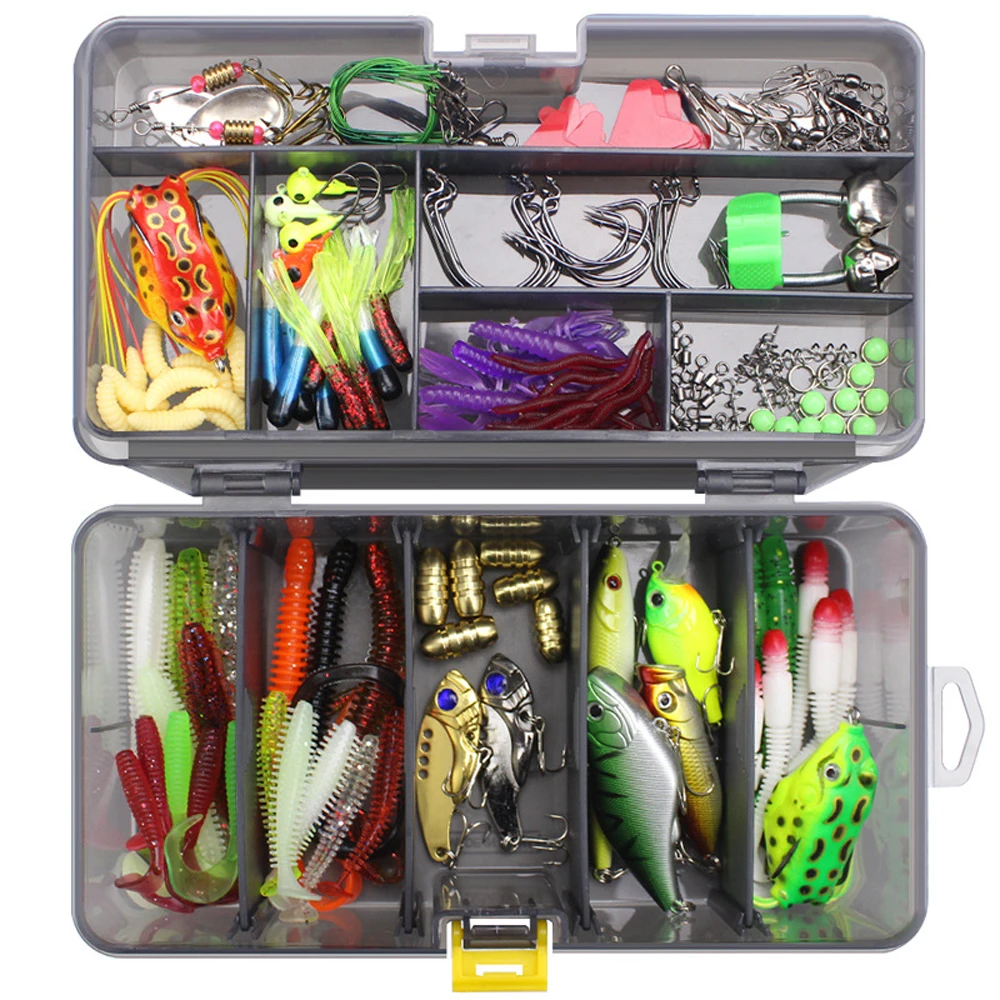 Lazy Fishing 168Pcs/Box All Kinds Lure Hook Sinker Tool Packaging