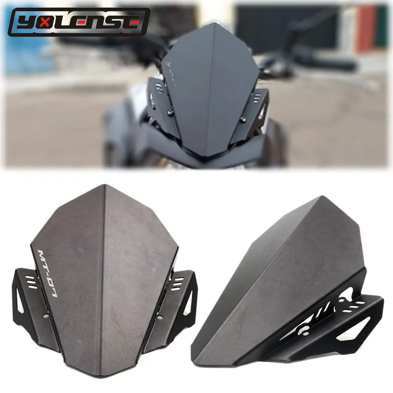 Подходит для YAMAHA MT-07 MT 07 MT07 FZ07 FZ-07 FZ 07 Мотоцикл CNC лобовое стекло ветрового стекла алюминиевый набор дефлектор