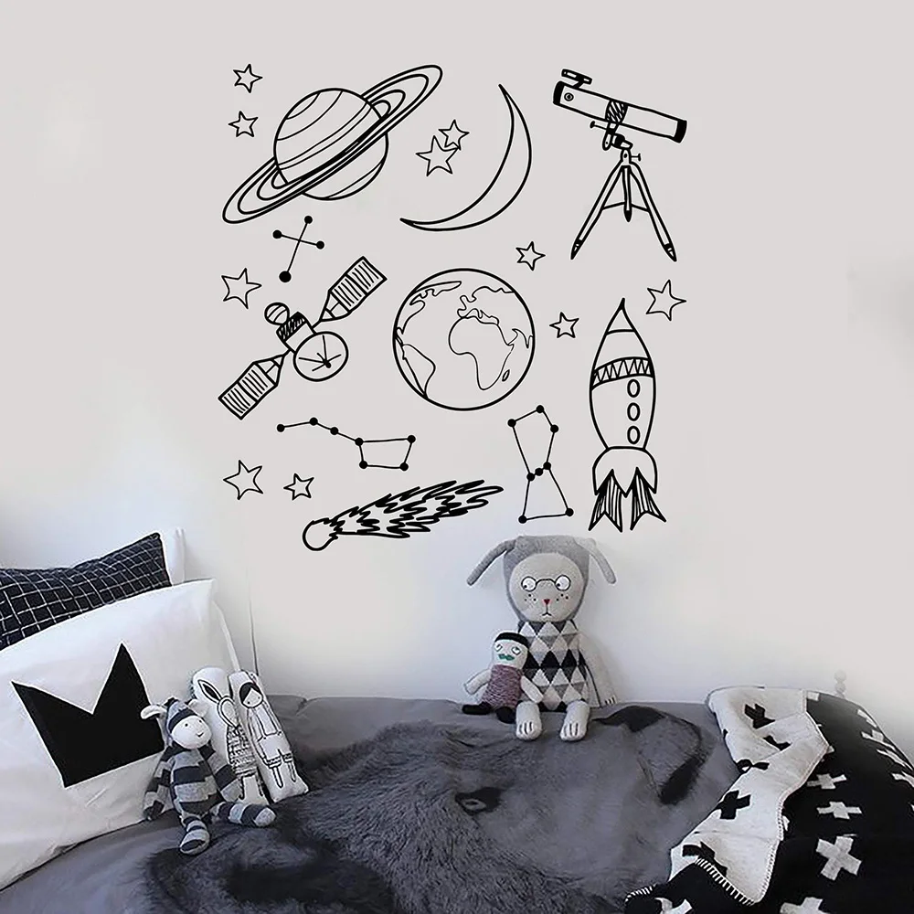 Space Astronomy Vinyl Wall Decal Home Decor School Children Room Art