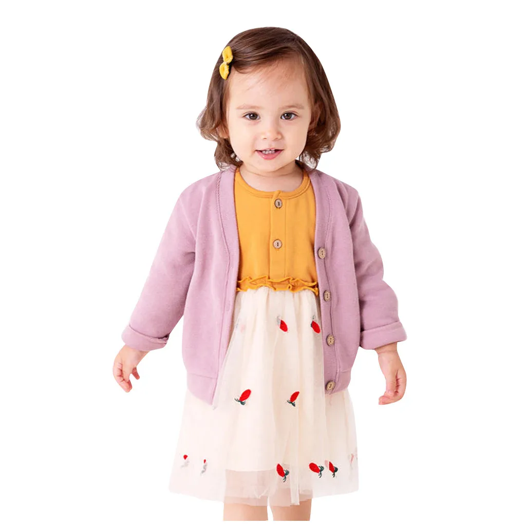 Лучшее пальто-кардиган в Корейском стиле свитер с рисунком для маленьких девочек