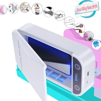 

Uv Sterilizer Box Ultraviolet Ray Phone facemask Disinfection Cabinet for Jewelry Phone Sterilizer fast shipping Personal Clean