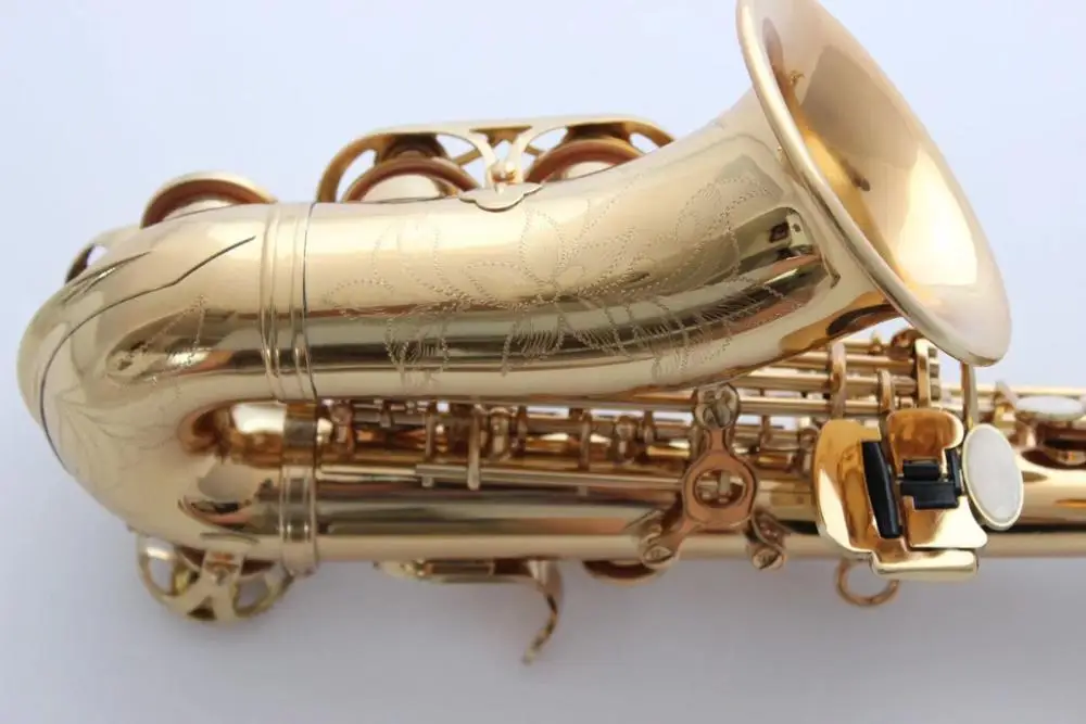 Изогнутый саксофон сопрано R54 латунные Sax накладки для мундштука колодки Reeds изгиб шеи чехол Sax перламутровые ключи сопрано sax
