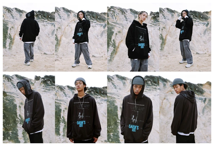 CoooColl 19FW SALEMS много очень хорошие хип хоп толстовки теплые зимние мужские Kanye west Толстовка Swag однотонный пуловер