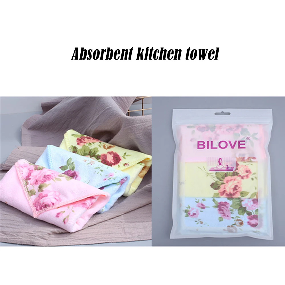 3pcs New Creative Microfiber Sanding Printing Rag Absorbent Decontamination Interior Cleaning Cloth Dish Towel CleaningTowel