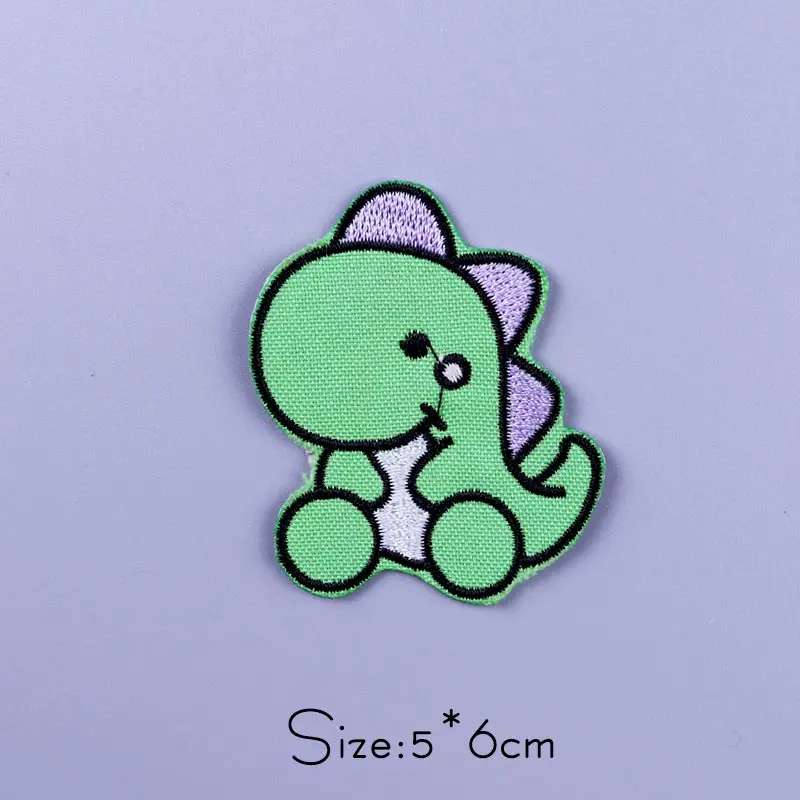 Niedliche Kleintier-Patches auf Kleidung, Streifen, Stickerei-Patch für Kleidung, thermoadhäsive Patches, Dinosaurier-Igel-Patch zum Selbermachen – Detail 33